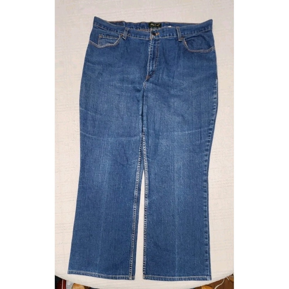 Eddie Bauer Denim Jeans Women's Size 18 Blue Curvy High Rise Boot Cut Pent
